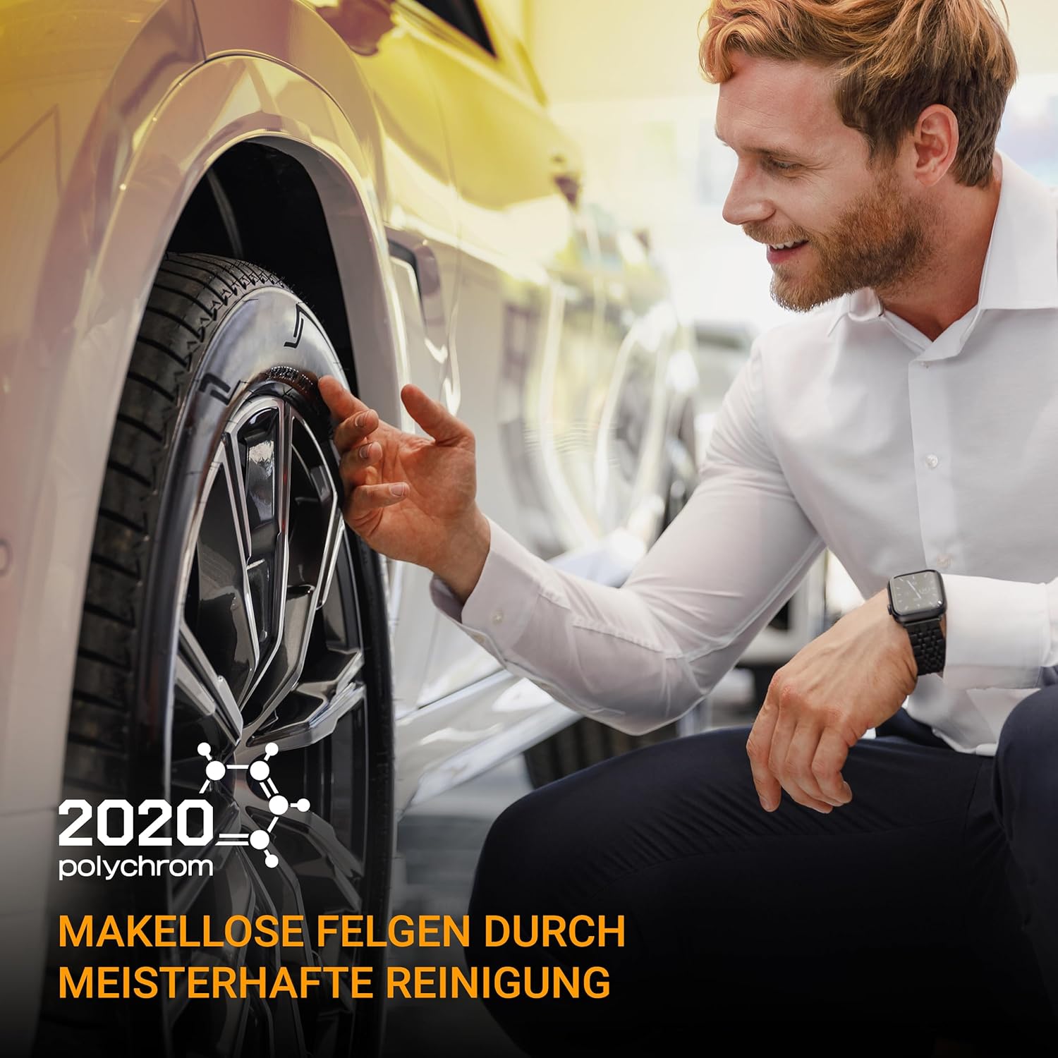 2020 Polychrom Felgenreiniger – Säurefrei, Mit Wirkindikator, Schutz vor Bremsstaub, Korrosionsschutz – Für Aluminium-, Chrom- und Stahlfelgen (1 Liter) – Bild 2