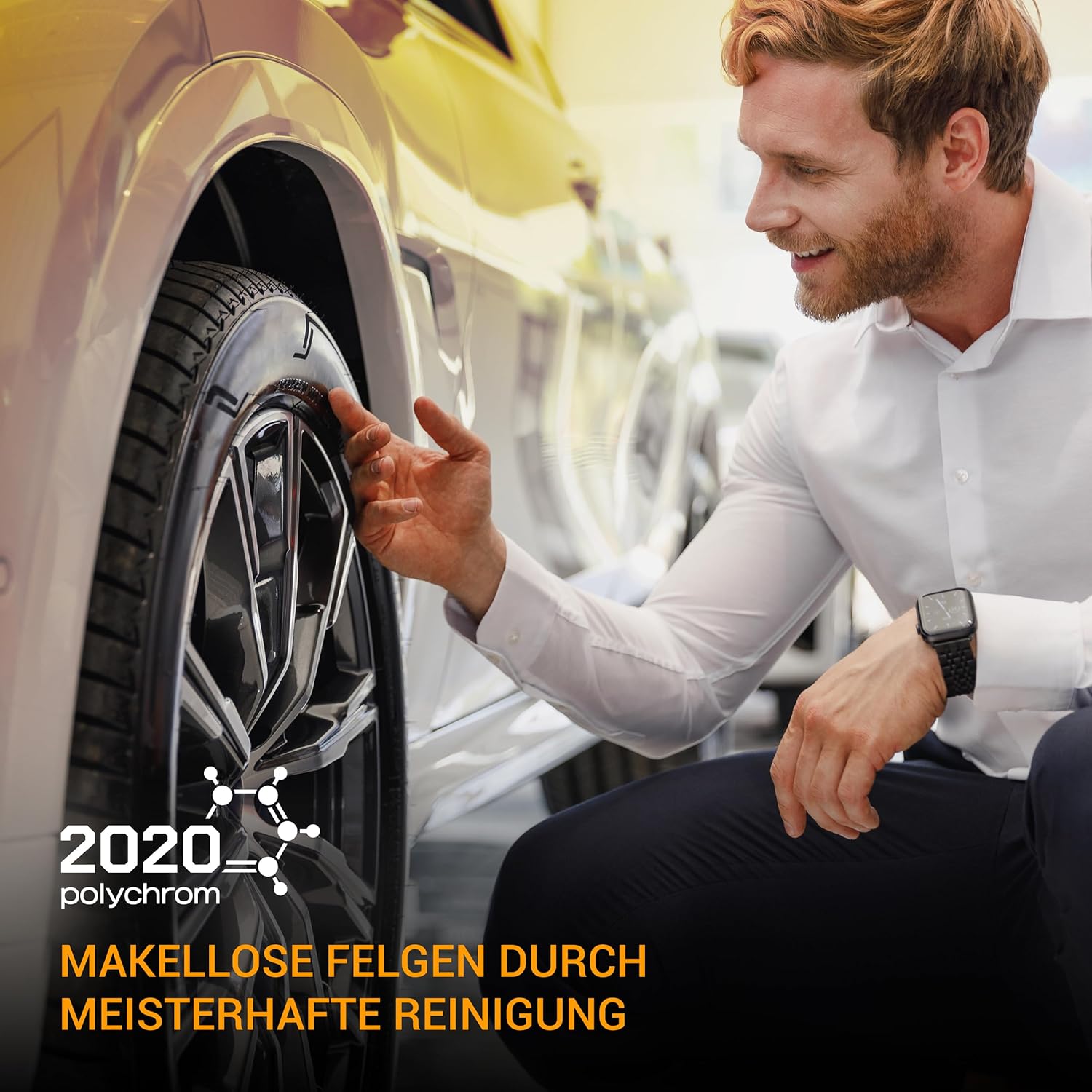 2020 Polychrom Felgenreiniger 500 ml – Säurefrei, Mit Wirkindikator, Schutz vor Bremsstaub, Korrosionsschutz – Für Aluminium-, Chrom- und Stahlfelgen – Bild 7